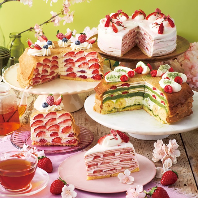 🍓LOVE&amp;TABLE限定🌸
ラブアンドテーブルでは 、3/5から、あまおう苺をふんだんに使用したミルクレープや、ふんわりと桜が香るミルクレープなど、春限定メニューが順次登場します。
#アフタヌーンティーラブアンドテーブル