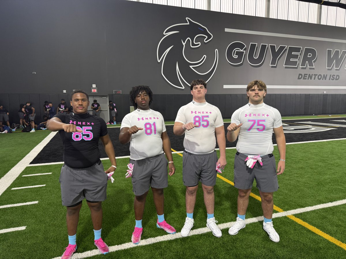 NDNFootball's tweet photo. The trenches showed out today at @UANextFootball Camp 🔥

▪️’28 DL @A_Snell_ 
▪️’27 OL @MalikDismuke 
▪️’27 OL @53problemzzz 
▪️’28 OL @iamcmansfield https://t.co/2nN1tXAzS2