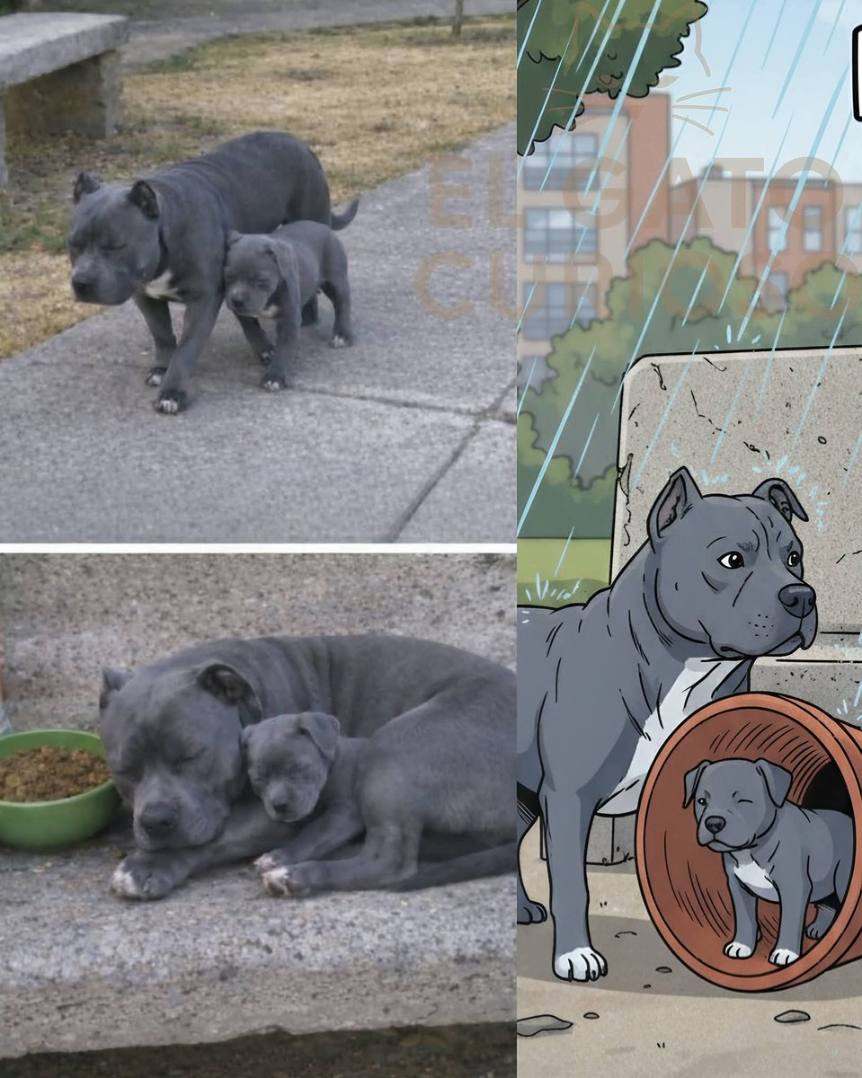 Él es Capitán y un día apareció un pequeño cachorro de Pitbull gris azulado, tropezando con bordillos, chocando con bancos y caminando en círculos inciertos. Los vecinos se dieron cuenta: el pequeño nació ciego. Antes de que alguien pudiera intervenir, Capitán lo hizo.
🥹🐾🐾