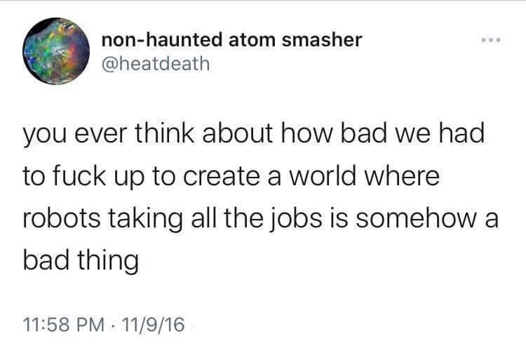 I think about this a lot.