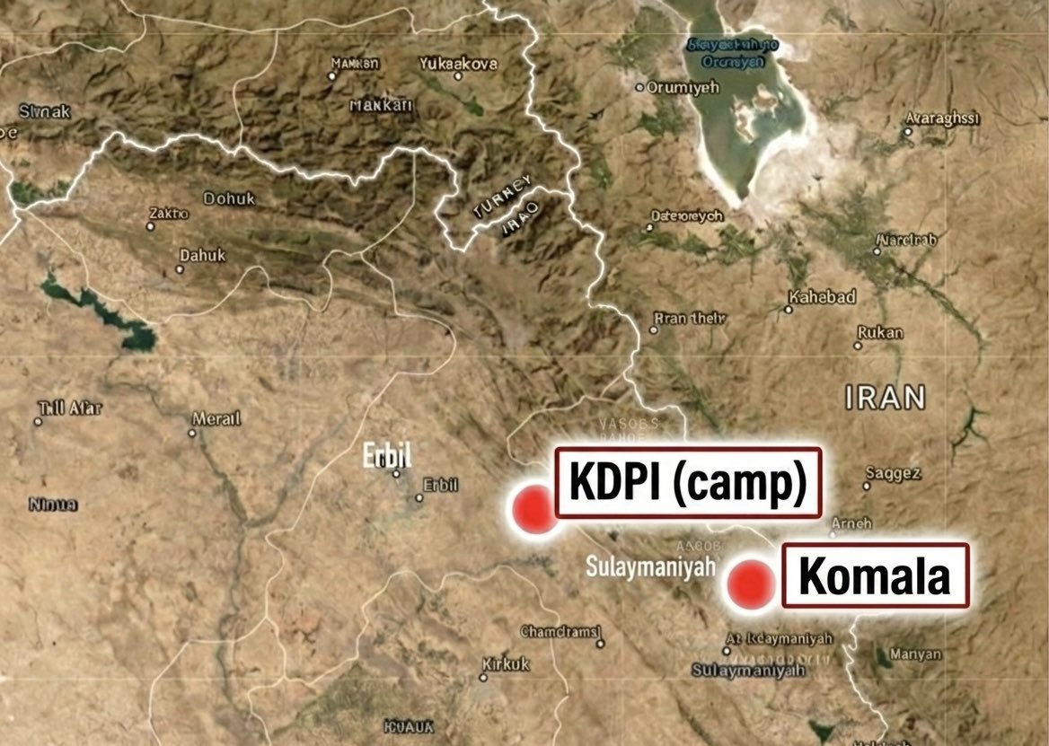 Just in: according to reliable sources, the KDPI base in Koya, east of Erbil, and the Komala base in Zirgwez, southeast of Sulaimani, have been hit by Iranian missiles. The extent of the damage and any casualties remains unknown.

Reports say the Komala base was struck by two