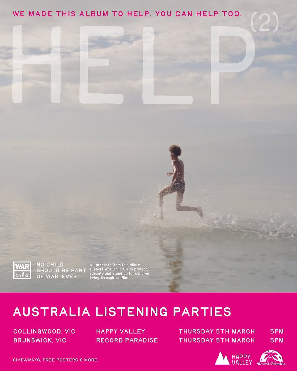 dmforumeu's tweet photo. ‘HELP(2)’ listening parties.
Hear the album before release day at select local venues.
Sign up for access to listening events of the collaborative album 'HELP(2)' 👉🏻 https://t.co/Jq2QB9QHEJ
#DepecheMode #Help2 #WarChild https://t.co/Ccj8cLqvlm