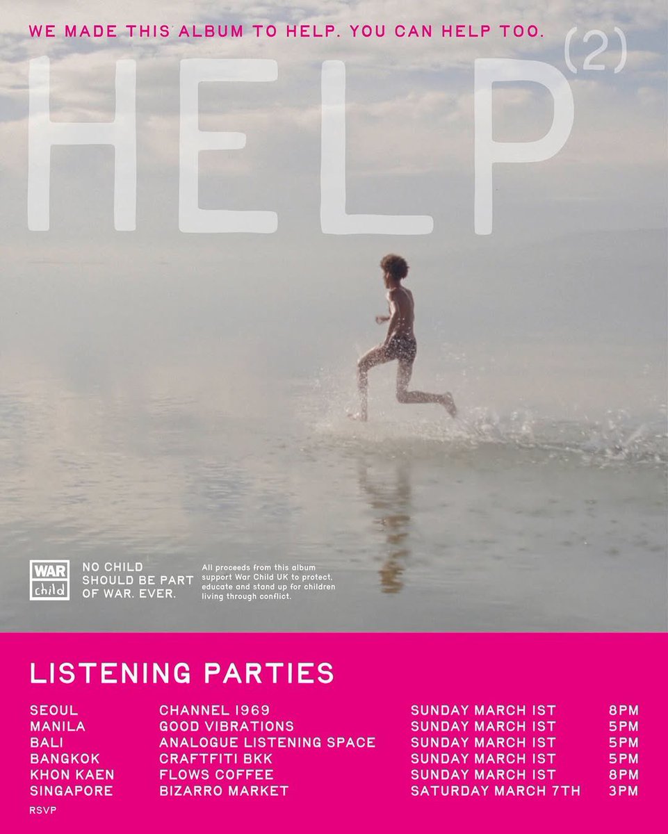 dmforumeu's tweet photo. ‘HELP(2)’ listening parties.
Hear the album before release day at select local venues.
Sign up for access to listening events of the collaborative album 'HELP(2)' 👉🏻 https://t.co/Jq2QB9QHEJ
#DepecheMode #Help2 #WarChild https://t.co/Ccj8cLqvlm