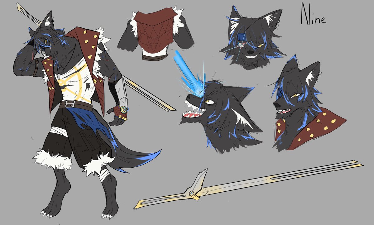 Pokatsuna's tweet photo. Here is 3 zzz Oc’s I had designed last month. They’re a faction of Hollow raiders led by Guri. There’s 2 more faction members but I couldn’t finish them in time for the deadline I gave myself. Maybe I’ll finish it later. #zzzoc #zzzero https://t.co/P9MO9wthPE