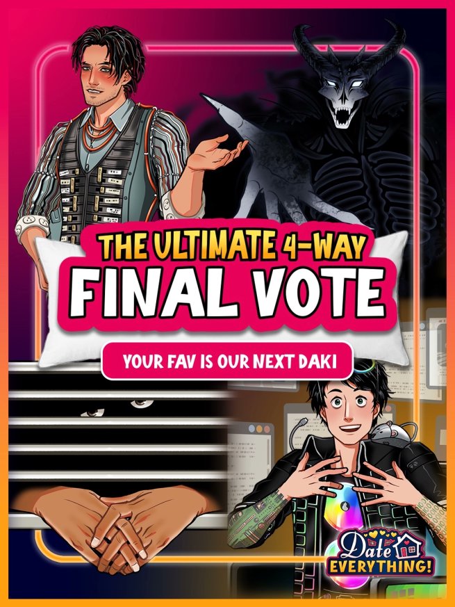 LOVERS! You’ve narrowed it down from the first vote, and the competition is heating up between your top four. We are officially in the Finals for our community-chosen Daki! Remember, the winning character will be featured as the next Daki!

🗳️VOTE bit.ly/3MW6mSs