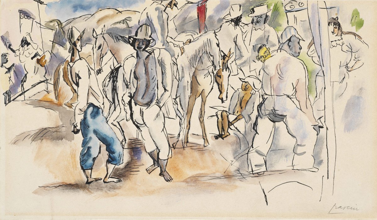 the_barnes_bot's tweet photo. Figures and Horses  by Jules Pascin https://t.co/DSZ74O6KEB https://t.co/4QummdMXDQ