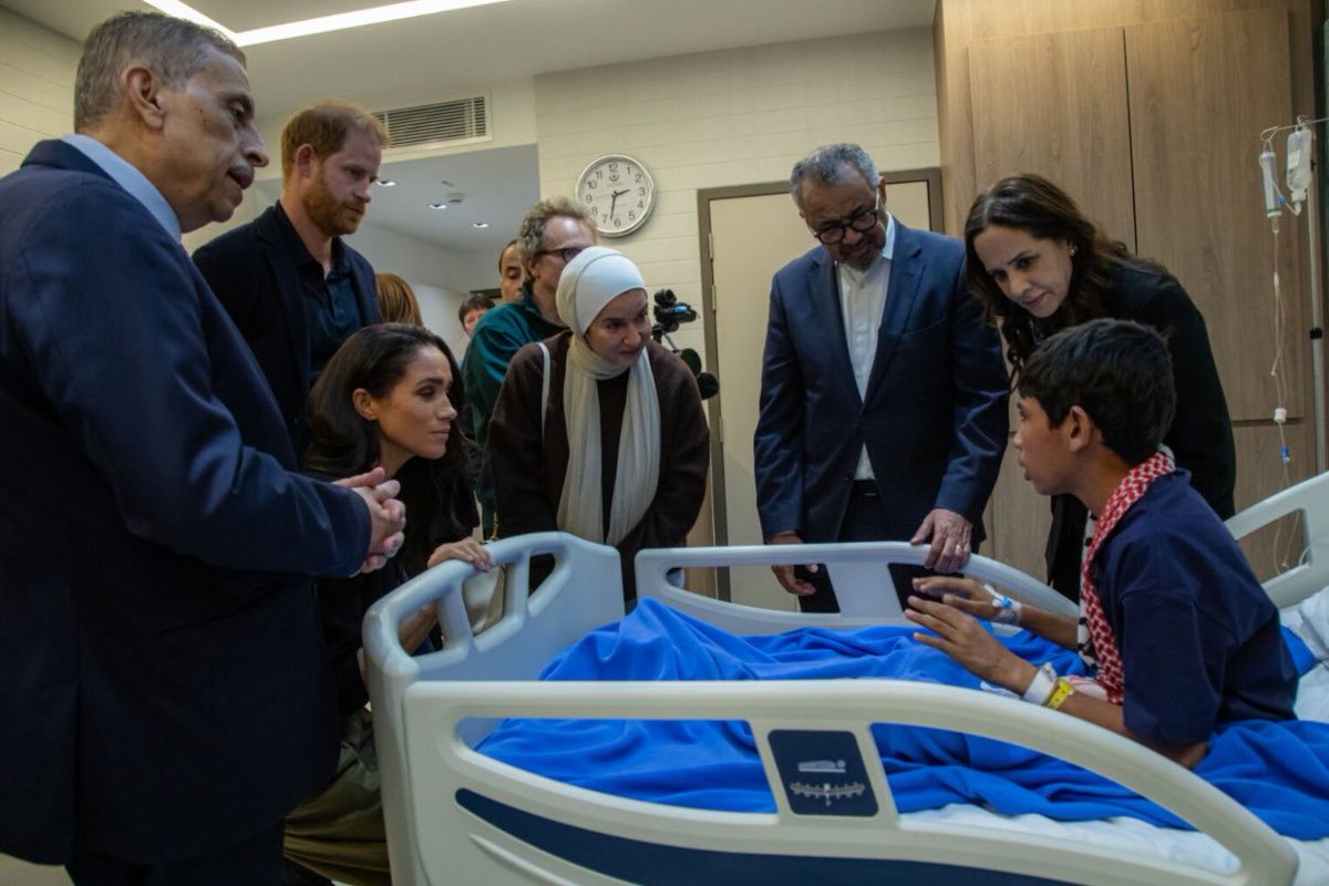 I am grateful to the Duke and Duchess of Sussex, Prince Harry and Meghan, for their generosity and compassion shown this week in Jordan to recognize the efforts of the Kingdom, and many partners, to advance universal health coverage.

Importantly, they brought attention to the