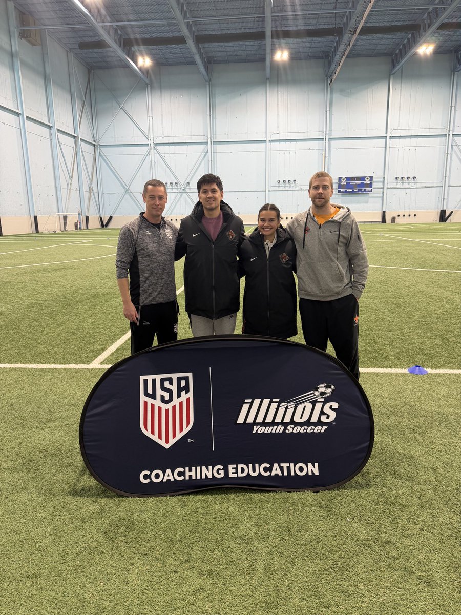 Coach Castro, Carranza, and Johnson completing some coaching education ⚜️⚽️