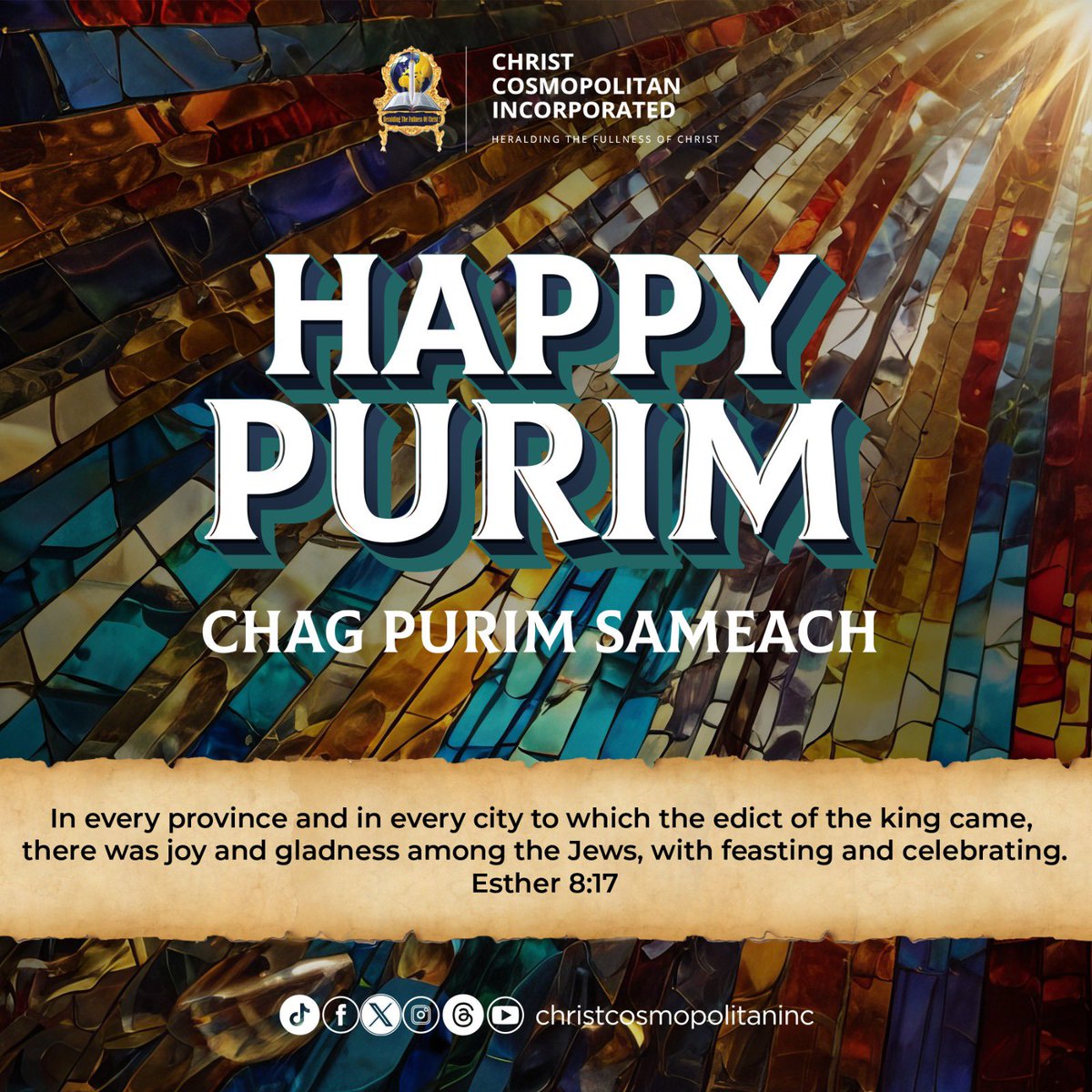 Christ Cosmopolitan Incorporated tweet media