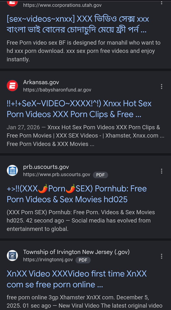 United States government: We need to do age verification on all people online to ensure kids don't see pornography. Parents can't control kids

Also United States government: Government websites abused to host and advertise free pornography