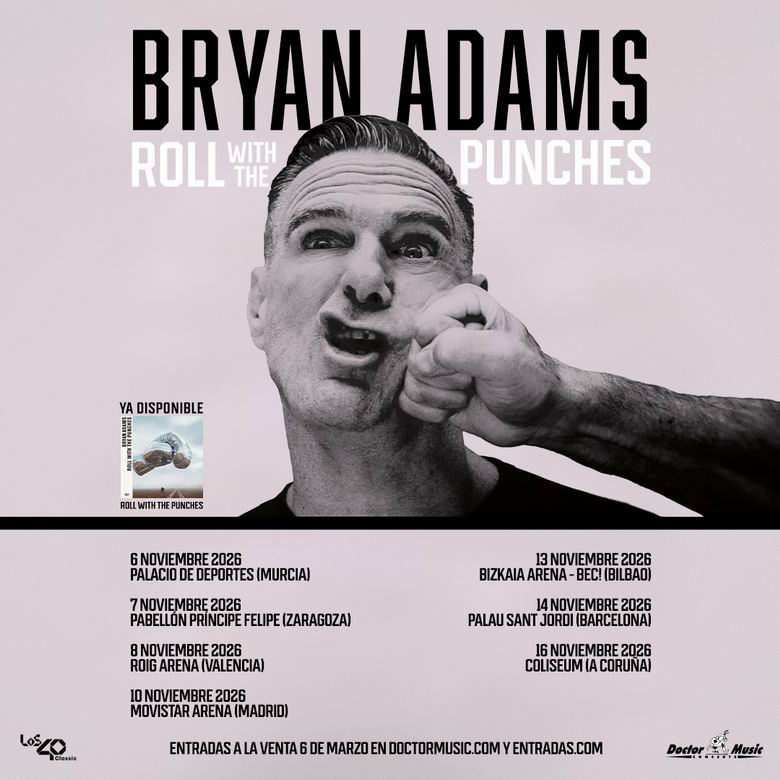 Bryan Adams vuelve a España con la gira ‘Roll With The Punches 2026’ - rockcircus.net/bryan-adams-vu…