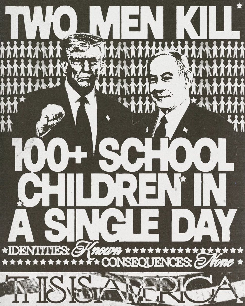 TWO MEN KILL

100+ SCHOOL CHILDREN IN A SINGLE DAY

IDENTITIES: Known 
CONSEQUENCES: None

THIS IS AMERICA.