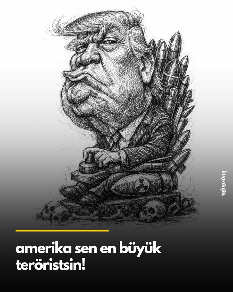 fosyolojik's tweet photo. amerika sen bir teröristsin!

kassettiğim "demokrasi" etiketi yapıştırdığın bombalarınla saçtığın ölümden ibaret yafta değil. senin terörün, insanı kendi haysiyetinden şüpheye düşürme sanatın.

sen, waldo'ya neden orada olmadığını soramayanların, vietnam'da, bağdat'ta, gazze'de neden orada olduklarını da asla izah edemeyecekleri o büyük o şişinmiş yalanın merkezisin.

 sen, bir halkın üzerine napalm dökerken değil, insan tekinin kalbine "konfor" denen o irinli şüpheyi soktuğun için teröristsin. 

bize, yaşamayı bir "tüketim oburluğu" olarak dayatan, insanın alnındaki secde izini silip yerine kredi kartı numarasını kazıyan o büyük o uğultulu makinesin.

sen, "hürriyet" dediğin o fahişeyi, bütün bir insanlığın koynuna sokmaya çalışan o büyük, o arsız pazarlamacısın.

 yeryüzünde "güvenlik" adı altında, emniyeti olmayan bir hayatı; "refah" adı altında, bereketi kaçmış bir sofrayı meşrulaştıran o büyük zorbasın sen. 
sen teröristsin; çünkü senin olduğun yerde, buğday başak vermekten, kadın ana olmaktan, erkek "er" olmaktan utanır hale geldi.

bize, çocuklarımızın genzi yakan o süt tozlarını içirirken de vietnam'da ormanları yakarken de bağdat'ta kütüphaneleri yağmalarken de aynı küstah sırıtışla oradaydın.

senin medeniyet dediğin şey, dişleri sökülmüş bir aslanın, sirkte soytarılık yapmasına alkış tutmaktan ibaret. 

amerika sen en büyük teröristsin!

ezgi akgül / ankara