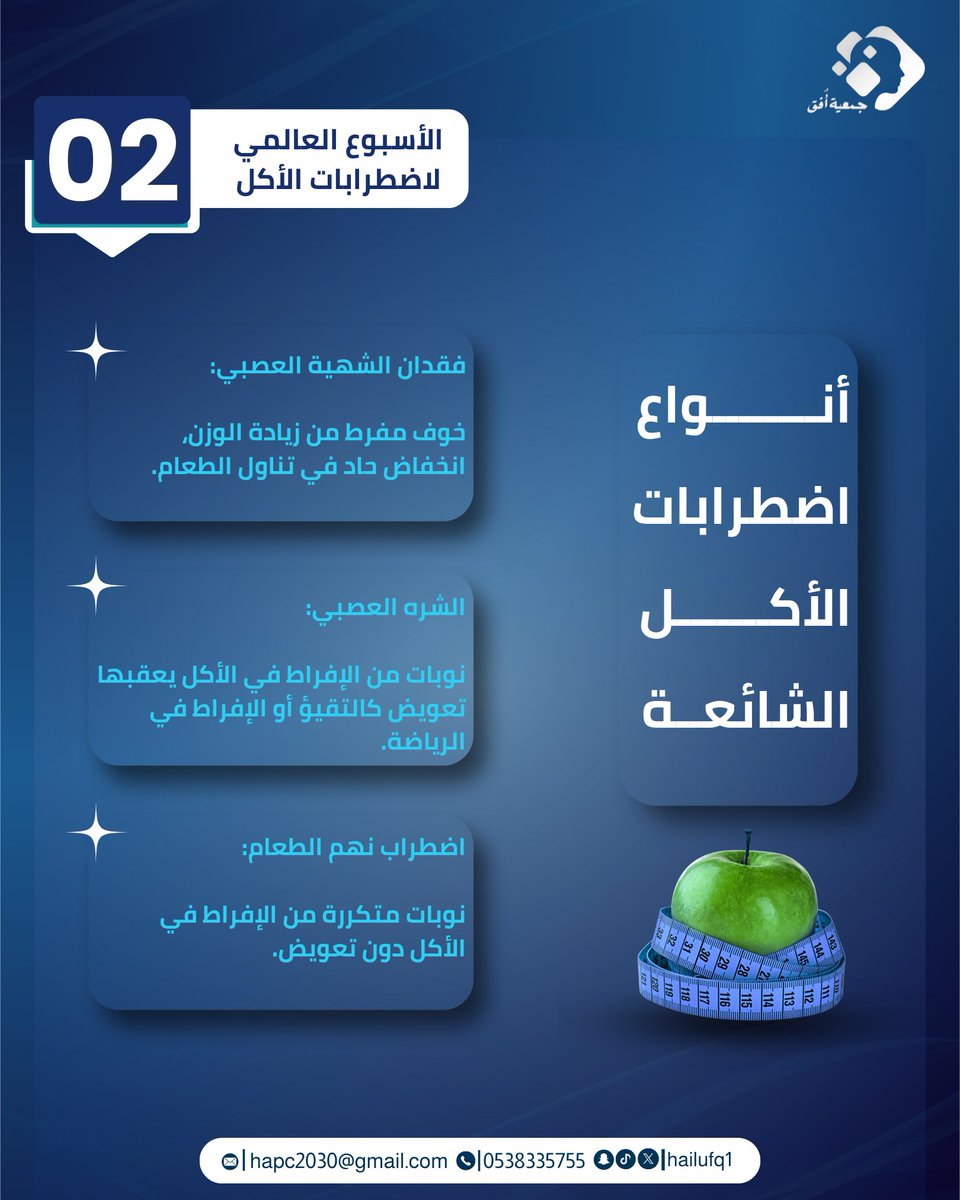 🗓️| اليوم الثاني من #الأسبوع_العالمي_لاضطرابات_الأكل.

الفهم أول الطريق… والدعم يصنع الفرق 👏🏻.