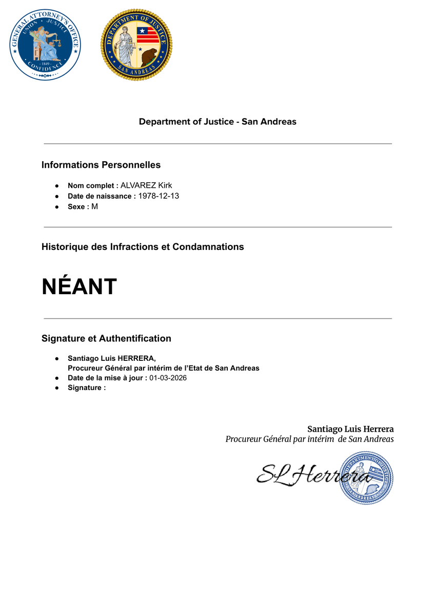 DoJ_SADoJ's tweet photo. Conformément à l’article 10 du Code électoral, le DOJ procède aujourd’hui à la publication des casiers judiciaires des candidats aux élections spéciales https://t.co/msZnzcsQRo