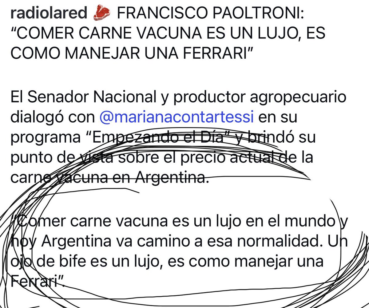 Ahora tampoco quieren q comas carne…todo para exportación!