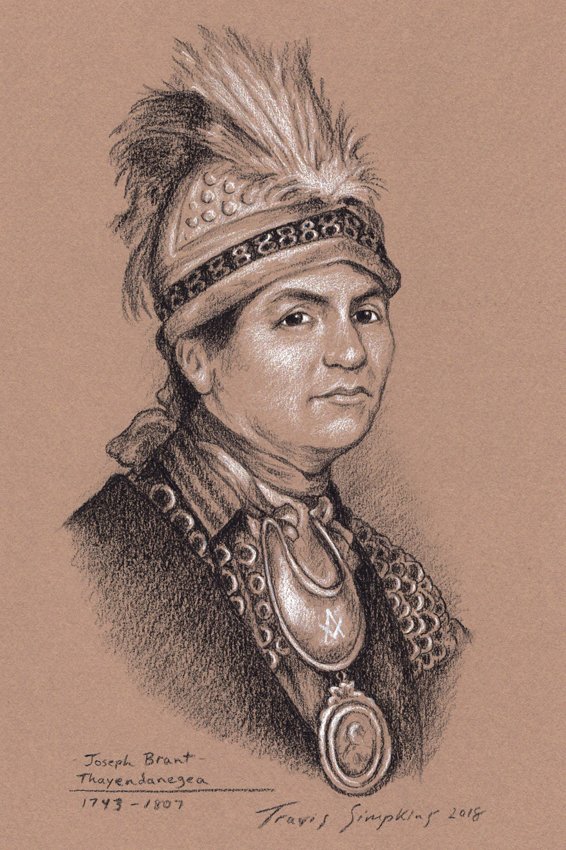 TravisSimpkins7's tweet photo. Happy Birthday (?) to Joseph Brant (Thayendanegea), thought to have been born sometime during the month of March in 1743. (March, 1743 - November 24, 1807)
Portrait by Travis Simpkins
#JosephBrant #Thayendanegea #NativeAmerican #RevolutionaryWar #TravisSimpkins #Freemasons https://t.co/Vxin3jLiKW