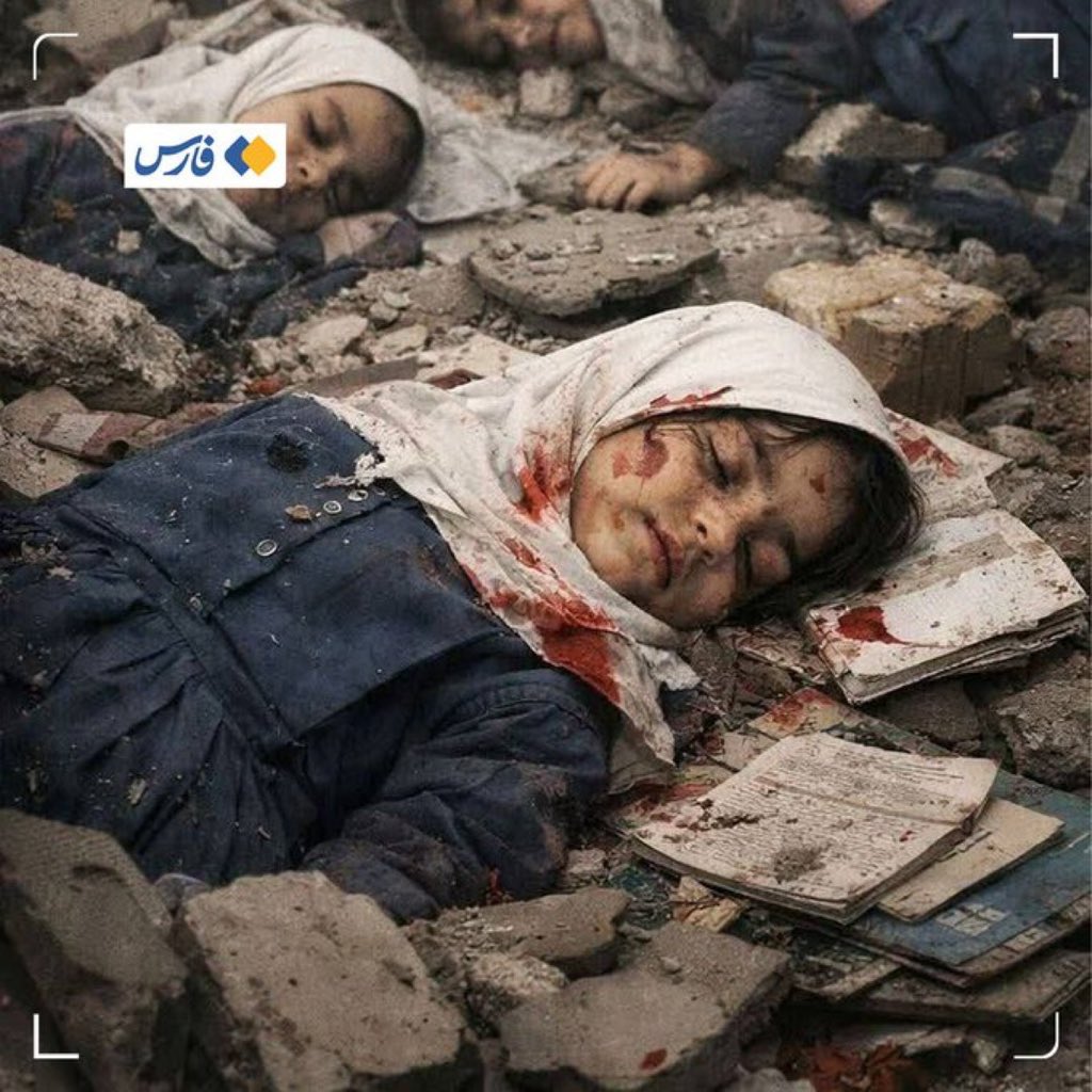 Israel’s target in Iran 
115 little schoolgirls killed by Israeli-American attack