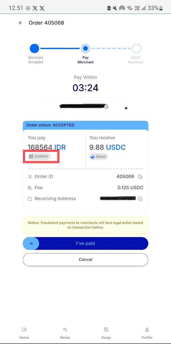Baru coba beli USDC pakai GoPay di <a href="/coinsme_HQ/">Coins.me</a>.

IDR → USDC (Base) langsung masuk.
On-ramp-nya pakai infra <a href="/P2Pdotme/">P2P.me</a>.
Praktis, nggak ribet.

<a href="/p2pdotfound/">P2P Foundation</a>
#Web3