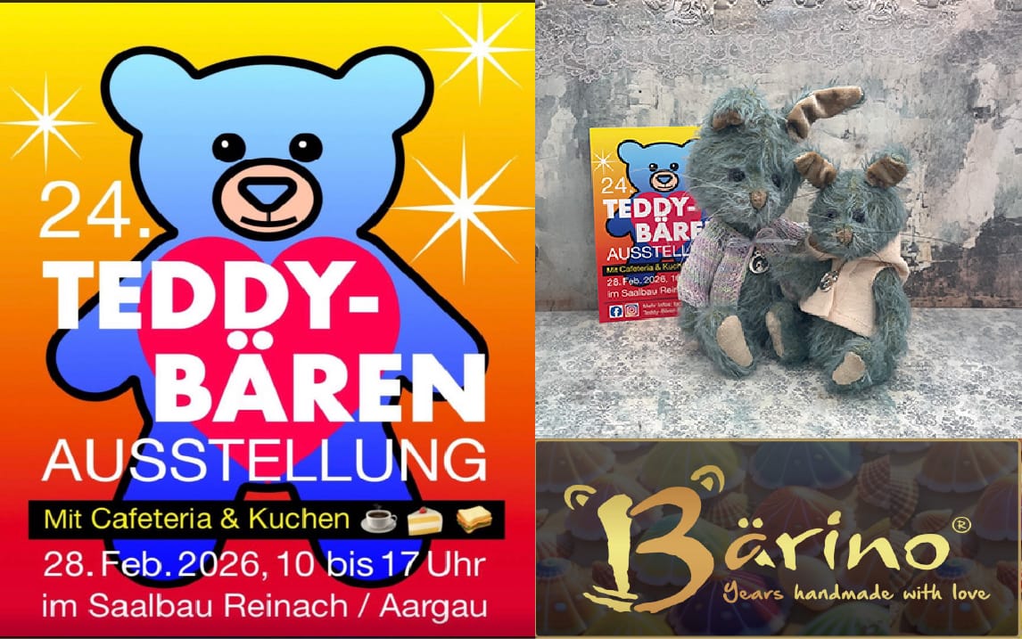 24. Teddy-Bäre Uusstelli 📅 28. Feb. 2026 | ⏰ 10–17 Uhr 📍 Saalbau Reinach / Aargau Mit Cafeteria &amp; Chueche 🍰 #Teddybäre #Reinach
tinyurl.com/27t48rua