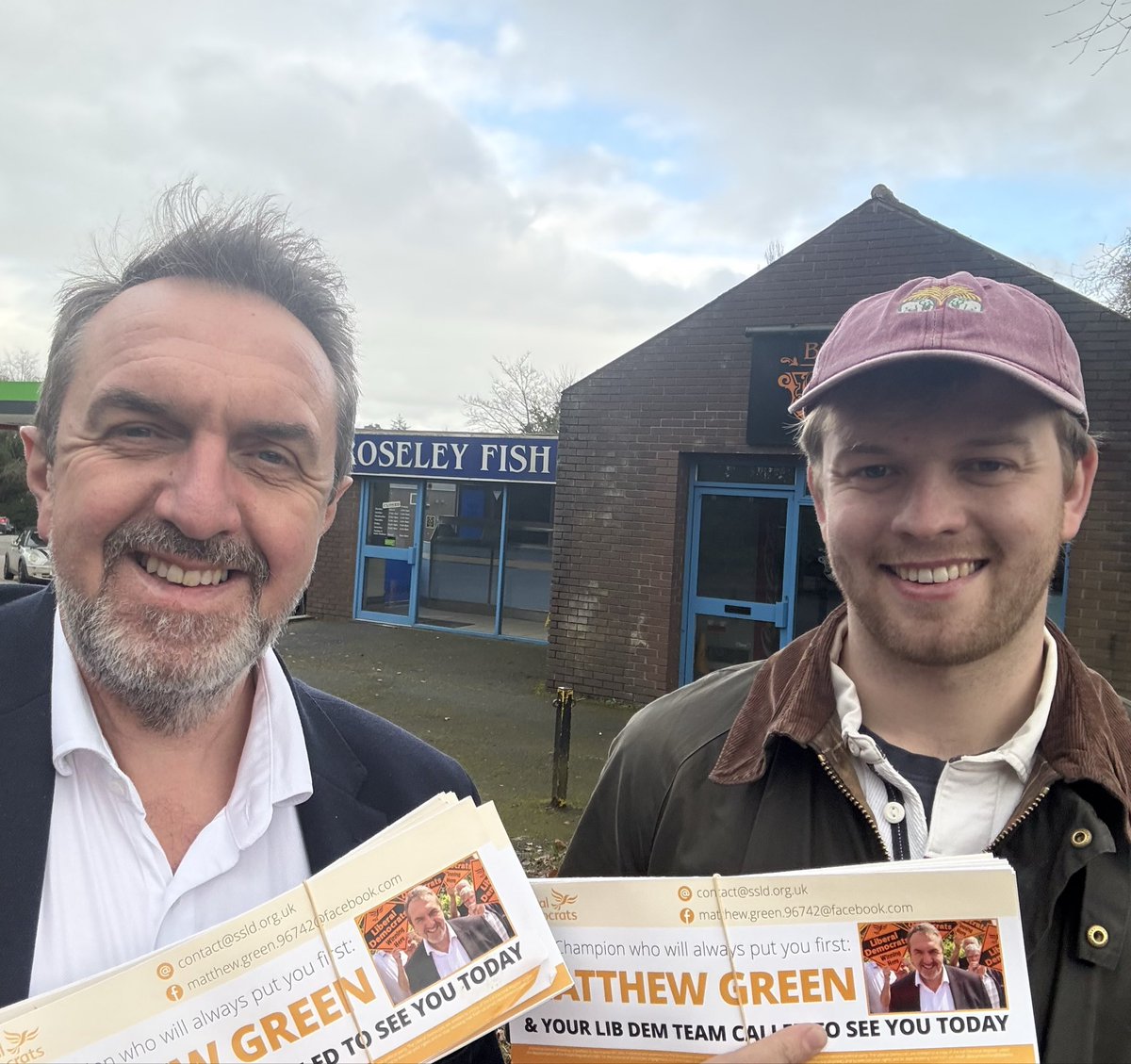 Excellent response today from local residents in #Broseley. Lots volunteering to help with my campaign. They know in #SouthShropshire, it’s only <a href="/LibDems/">Liberal Democrats</a> that can beat #Reform, &amp; they fear a #ReformUK Government would copy #Trump &amp; take the UK into a very dark place.
#shropshire