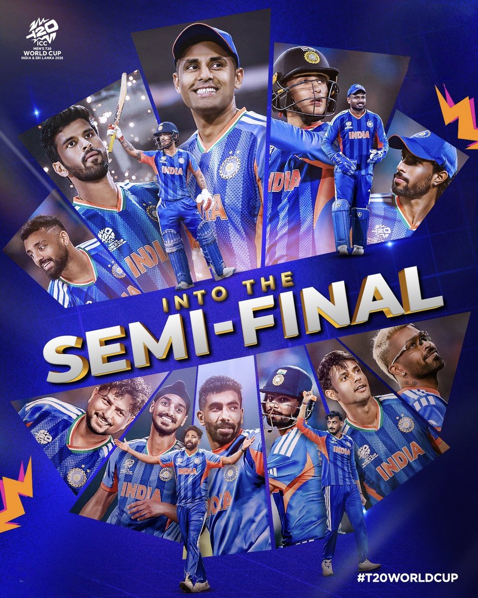ANANDRssbjp's tweet photo. छा गई #टीम_��ंडिया 🇮🇳🇮🇳
भारतीय क्रिकेट टीम ने T20 वर्ल्डकप में वेस्टइंडीज टीम को हराकर वर्ल्डकप के सेमीफाइनल में जगह बना ली है।टूर्नामेंट के कड़े मुकाबले में संजू सैमसन के बेहतरीन प्रदर्शन से जीतकर हमारे खिलाड़ियों ने इतिहास रच दिया है।
#indvswin #SanjuSamson #T20WorldCup2026 https://t.co/7Ok7pEm84R