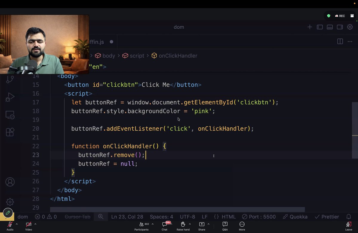 aaudhkumar's tweet photo. Completed class on Closures and Dom , Closures is a really fascinating concept and used in major companies code , helps in optimisation and accessing variables outside the scope of nested functions , only which it needs
#hyperfocus #chaicode https://t.co/umC7tZIFAp