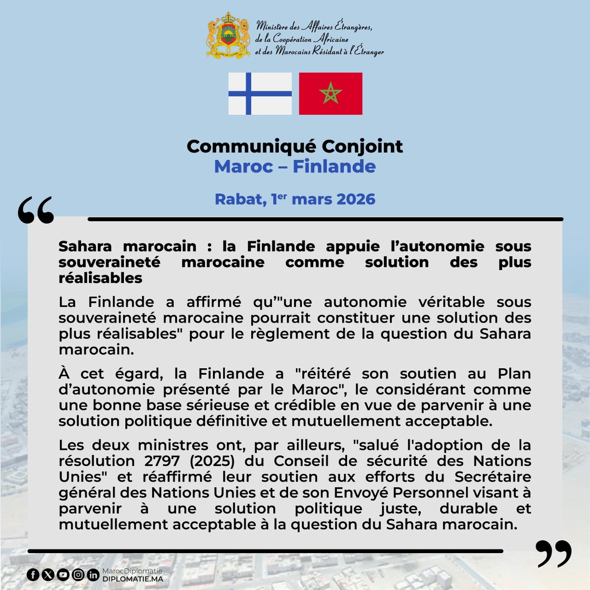 Maroc Diplomatie 🇲🇦 tweet media