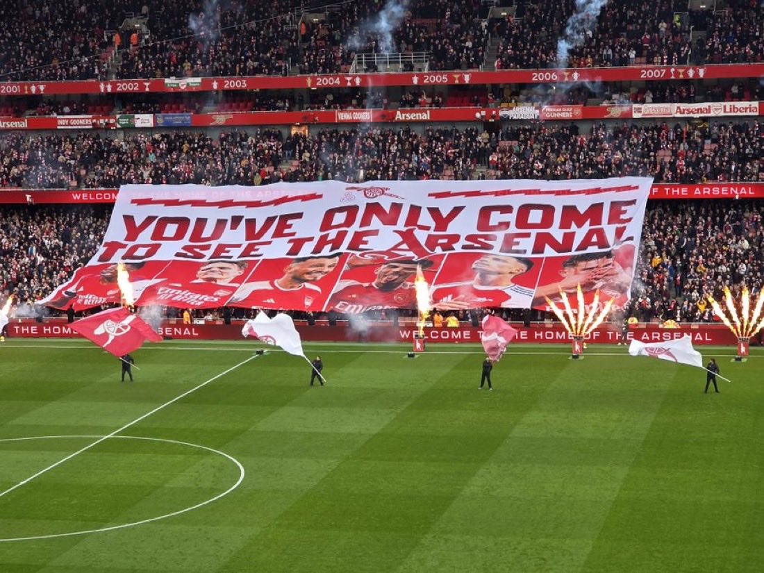 You’ve only come to see the Arsenal ❤️🤍