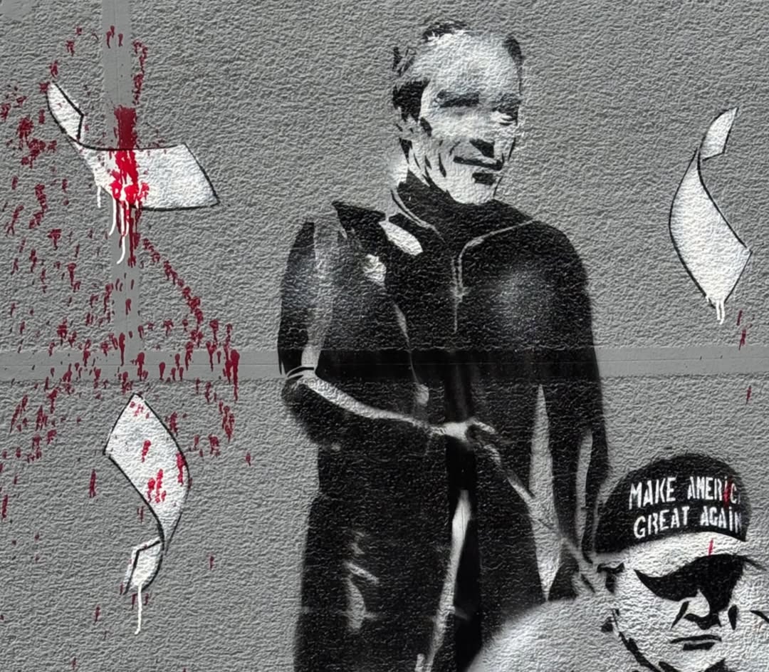 Anti-Trump/Epstein mural.