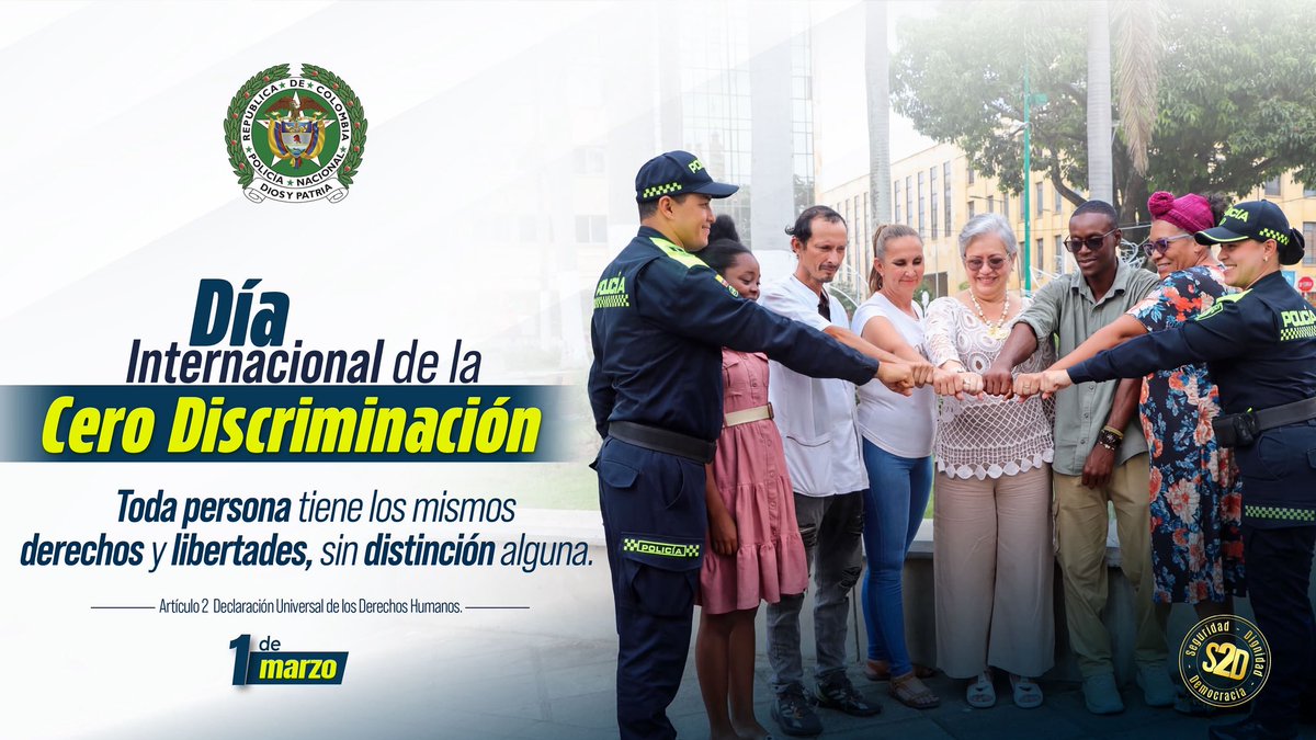 DevalPolicia's tweet photo. 🌍🤝Día Internacional de la Cero Discriminación
reafirmamos nuestro compromiso con el respeto, la igualdad y la dignidad humana. ✨

Trabajamos cada día por una institución incluyente, cercana a la comunidad y garante de los derechos de todas las personas, sin distinción alguna. https://t.co/xSSQv2fpTQ