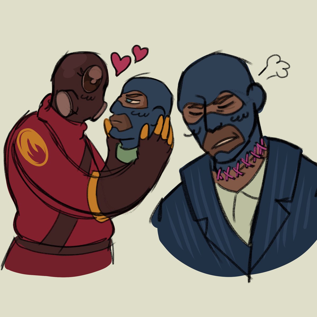 Ash_shark_'s tweet image. Spyro/French toast doodles
I liked the second sketch sm i might actually drew that one
#Pyro #Spy #Tf2