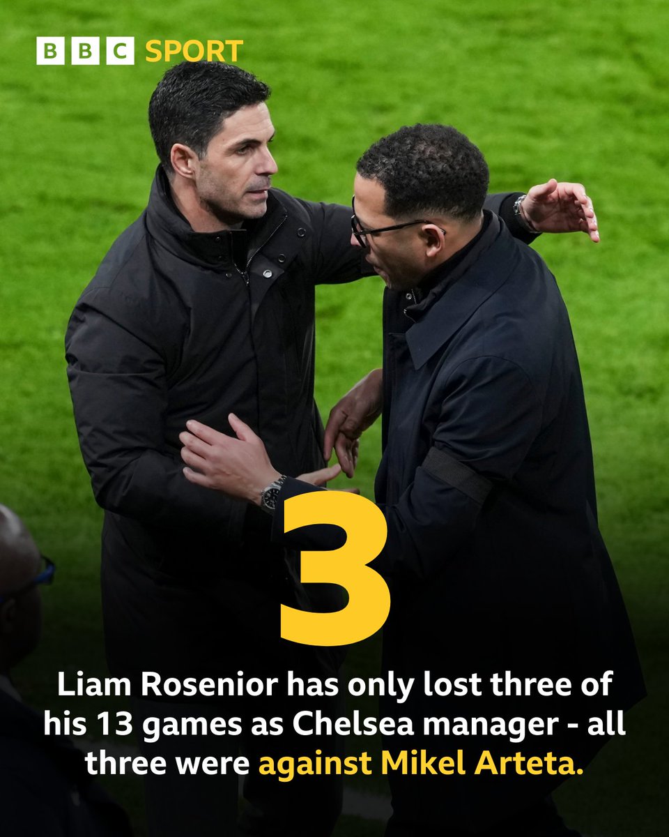 Mikel Arteta 3-0 Liam Rosenior.