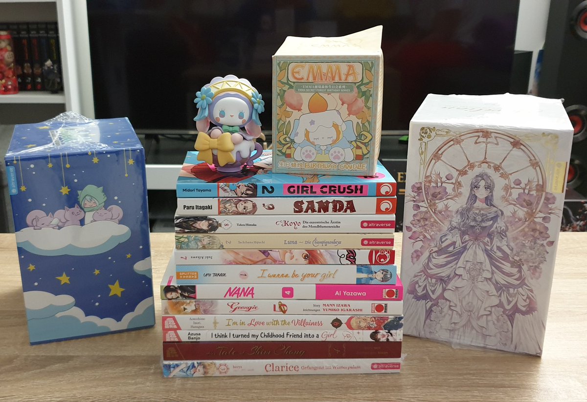 Ein kleines Update vom gestrigen Tag 🩷
Die Fahrt zum Manga Mafia war lang aber ich kam rechtzeitig an und es hat wieder Spaß gemacht zu helfen 😊

Bei dem Einkauf dort, habe ich auch wieder ordentlich zugeschlagen und mit der Rabattaktion auch einiges gespart 📚
#Mangahaul