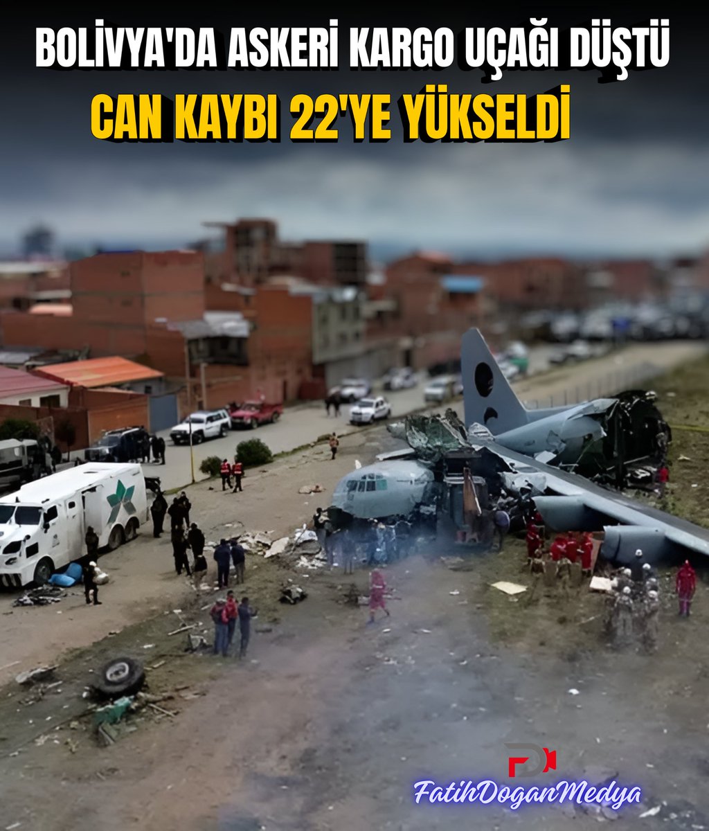 FatihDoganMedya: "La Paz yakınlarında düşen askeri kargo uçağında hayatını kaybedenlerin sayısı 22’ye yükseldi. Uçakta taşınan banknotlar etrafa saçıldı — soruşturma başlatıldı. Detaylar sayfamızda.

fatihdoganmedya.com.tr/bolivyada-aske…