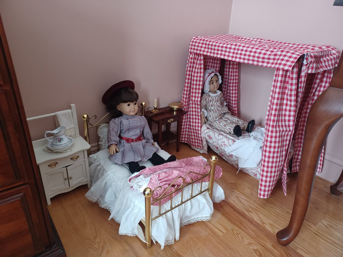 Yesterday, I gifted my daughter some of my American Girl furniture and accessories. I can’t believe the quality of this stuff. It's all made out of brass, wood, porcelain, etc.