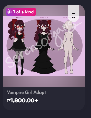 serensorgans's tweet photo. vampire adoptable on vgen rn !!  

https://t.co/aOa8S8SgqP 
#Adopt #Adoptable #smallartist https://t.co/SP533DG6vZ