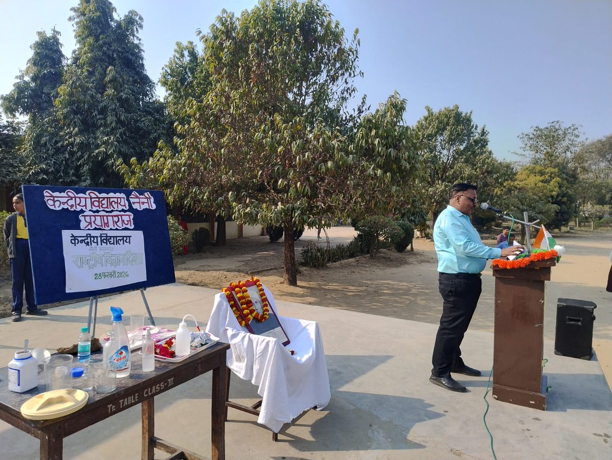 KvNaini's tweet photo. दिनांक 28.02.2026  को केन्द्रीय विद्यालय नैनी प्रयागराज में राष्ट्रीय विज्ञान दिवस बड़े हर्षोल्लास के साथ मनाया गया।
🙏😊🌹🙏
 #केवीएस
#KVS 
#KVians
#KVNainiPrayagraj
#NationalScienceDay
#NEP2020 
#RamanEffect
#ScienceDay 
#science 
#cvraman 
#CVRaman 
#NationalScienceDay2026 https://t.co/aJn6WHTwcW