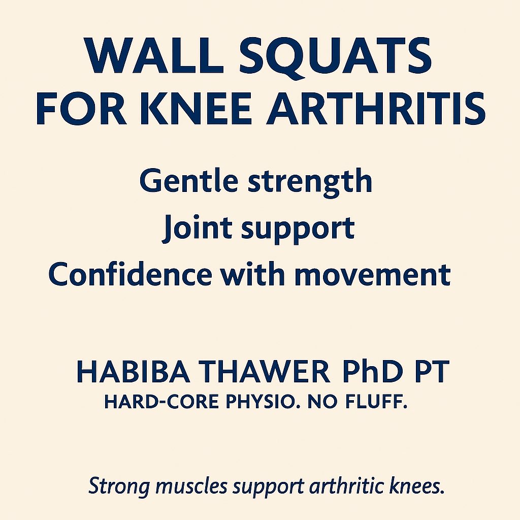 HAThawer's tweet photo. Wall squats are underrated — and powerful.

For knee osteoarthritis, they build leg strength with support, reduce joint stress, and improve confidence with movement.

Technique > depth.

#WallSit
#IsometricStrength
#LegDay
#QuadsOnFire https://t.co/9qcxSFLIBA