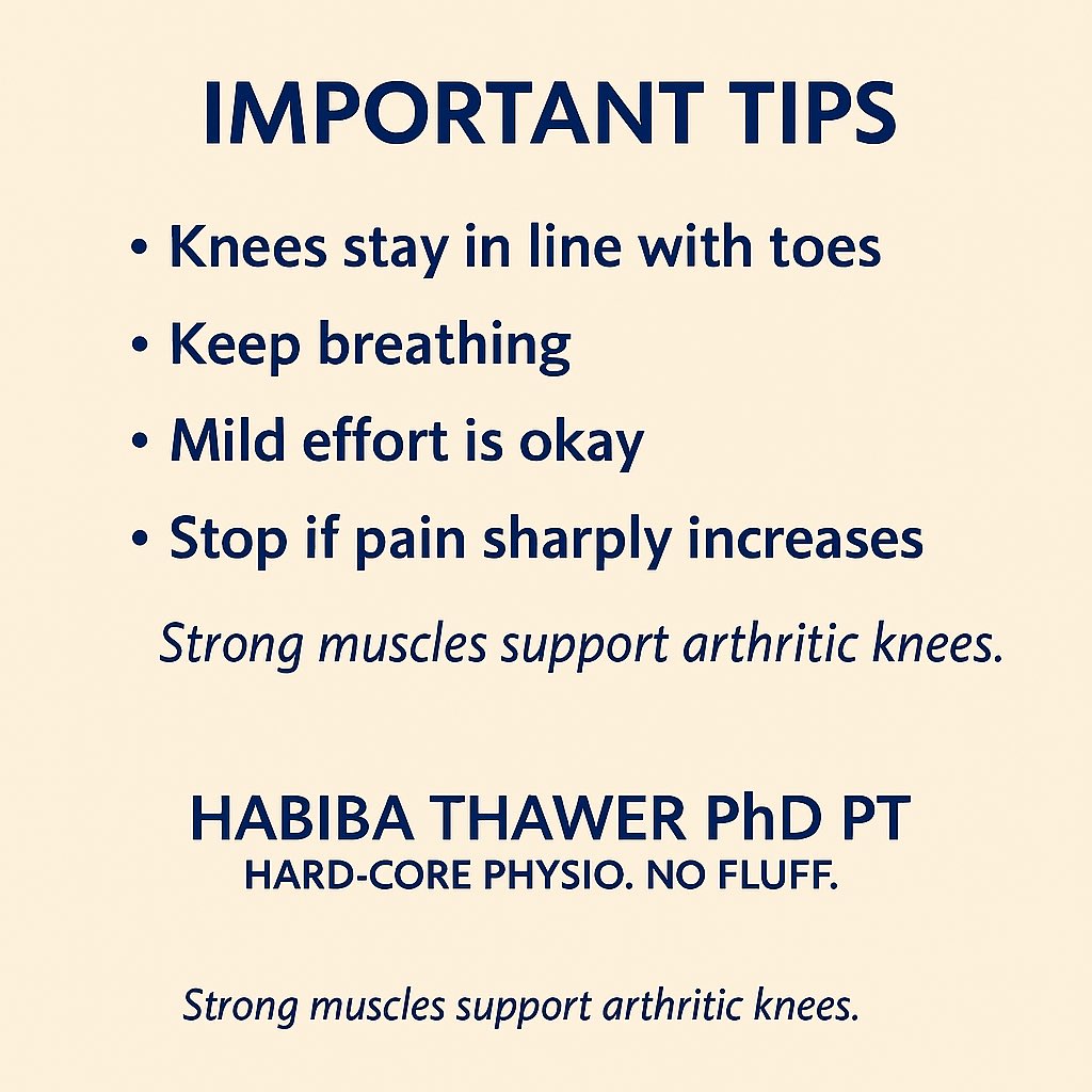 HAThawer's tweet photo. Wall squats are underrated — and powerful.

For knee osteoarthritis, they build leg strength with support, reduce joint stress, and improve confidence with movement.

Technique > depth.

#WallSit
#IsometricStrength
#LegDay
#QuadsOnFire https://t.co/9qcxSFLIBA