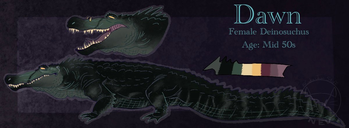 CookieJamStuff's tweet photo. Made a ref of Dawn since people liked her so much✨

#deinosuchus #dinosaur #oc https://t.co/DEzERHw5ad
