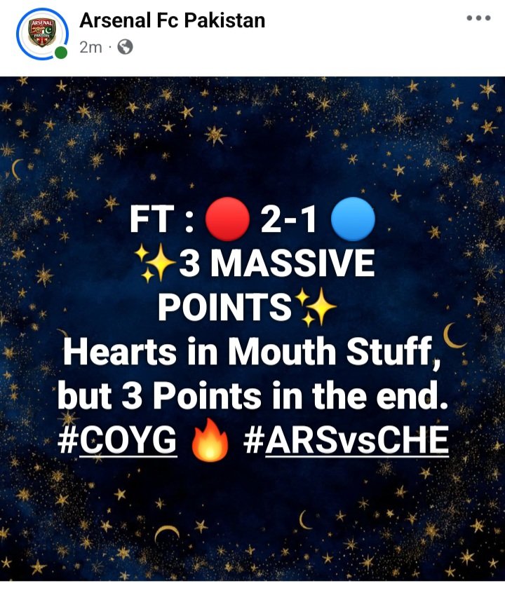 Qazi4PTI's tweet photo. FT : #Arsenal 🔴 2-1 🔵 #Chelsea
Hearts in Mouth Stuff, but .....
THREE MASSIVE POINTS #COYG
#PremierLeague #northlondonderby
#ARSvCHE #chevsars #CHEARS https://t.co/ck7y093QeG