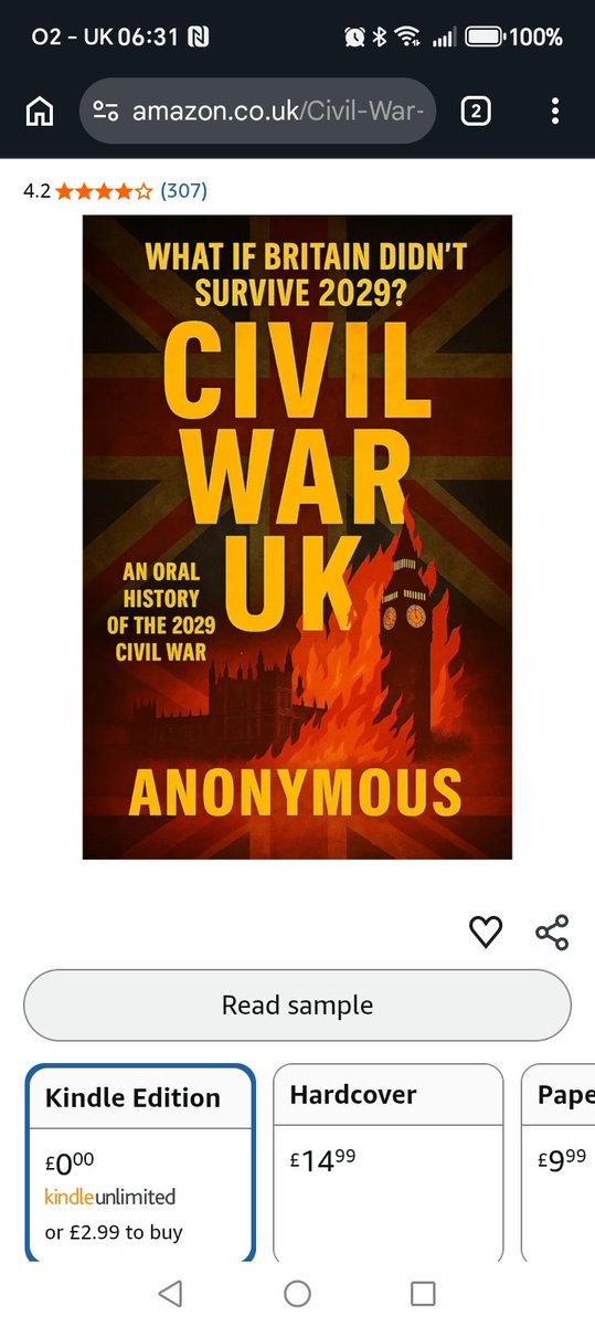 I cancelled my kindle Unlimited to save a few quid as I have 2 or 3 months of real books to get through. I have 4 days left. 
I re downloaded this to read again (inspired by recent events). It's even better the 2nd time around. 
Shocking. I did it last time in one go.