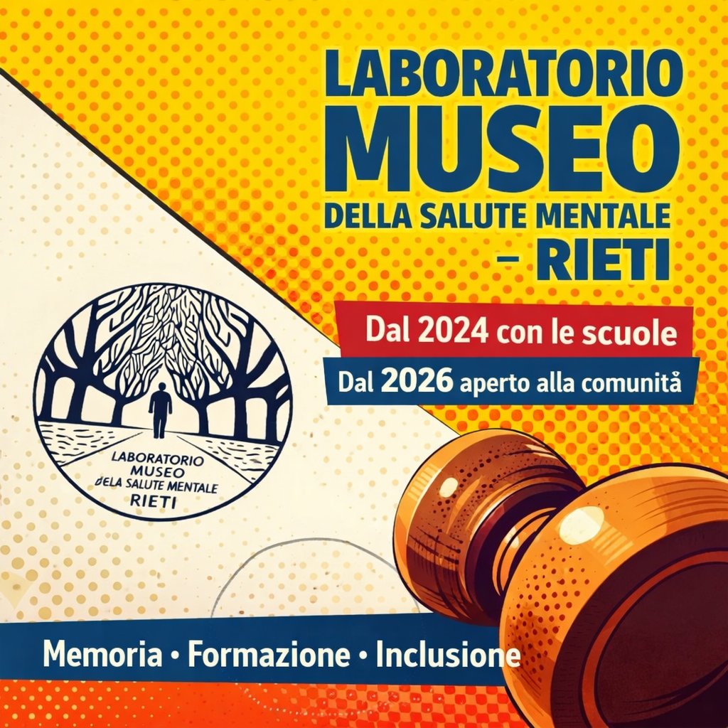 Dal 2026 il Laboratorio Museo apre le sue attività ai cittadini. Le date di apertura al pubblico e le modalità di prenotazione per le visite guidate saranno comunicate a breve.
📍 Via del Terminillo 42 – 02100 Rieti (RI), Italy
🌐 museosalutementale.it
☎️ 0746 279674