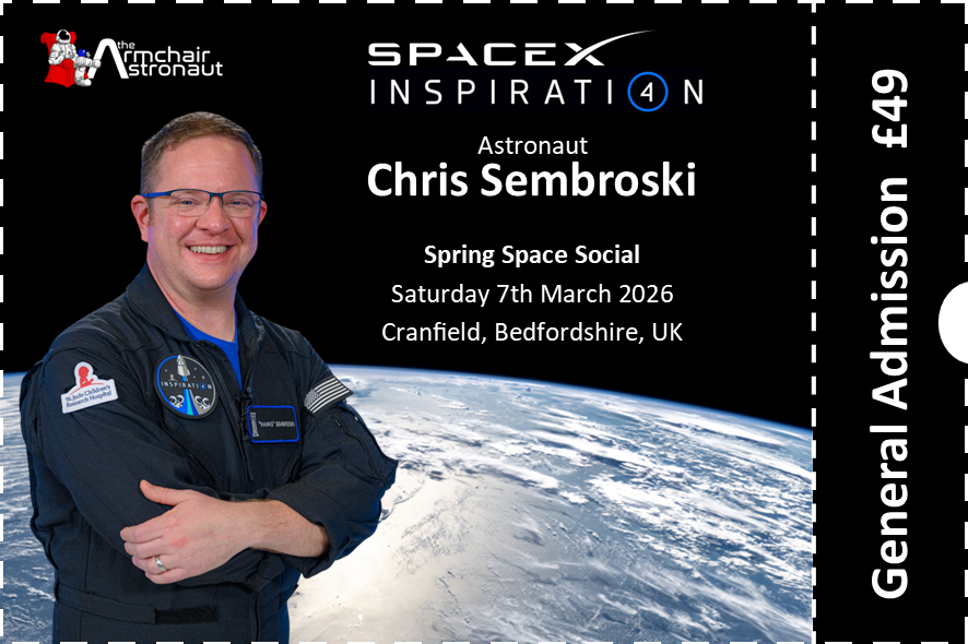 🚀 ONE WEEK TO GO! 🚀
Tickets are almost gone for our Spring Space Social…
🎟️ Only 14 General Admission tickets left
🥂 Only 6 VIP Dinner / VIP Package tickets remaining
And you could be meeting Chris Sembroski, Astronaut on SpaceX Inspiration4, the world’s first all-civilian
