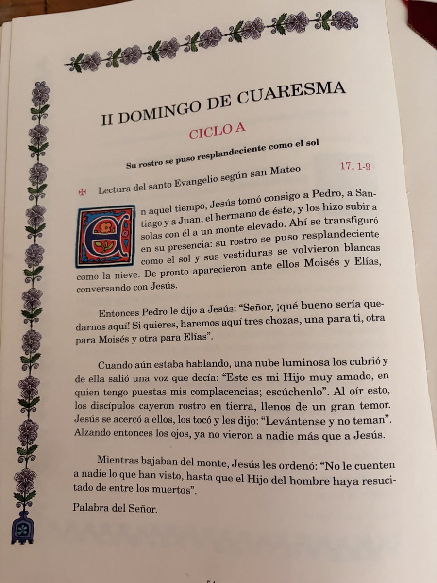 Seguimos el recorrido de la Cuaresma, hoy nos encontramos con la Transfiguración y tiene todo el sentido meditar ese pasaje en este tiempo. Debemos preparar la Pascua con un espíritu renovado, en donde anunciemos las maravillas que Dios hace en cada uno
