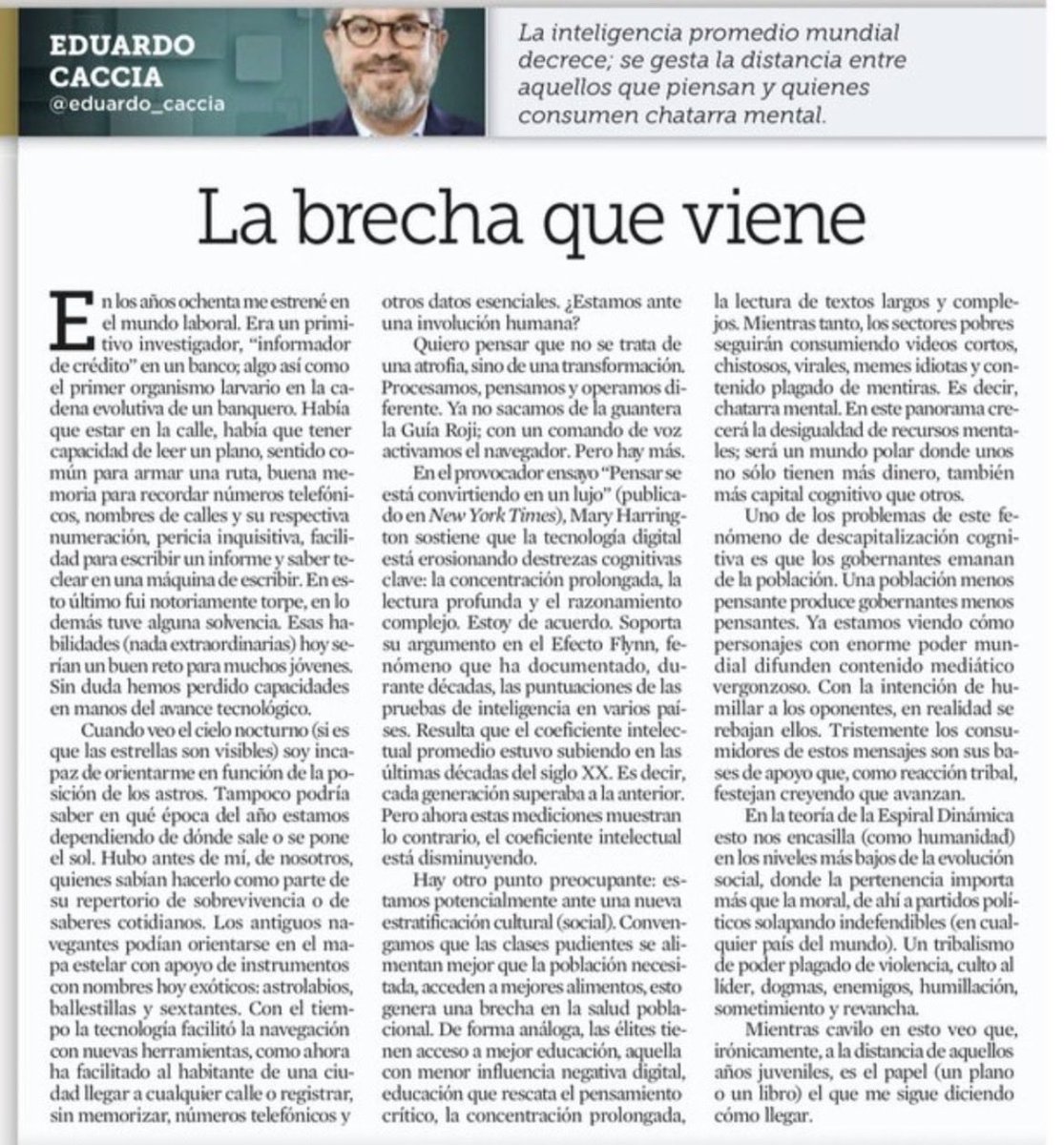 jeromusica's tweet photo. La brecha cognitiva que las pantallas están provocando. https://t.co/fU1CsBiQAj