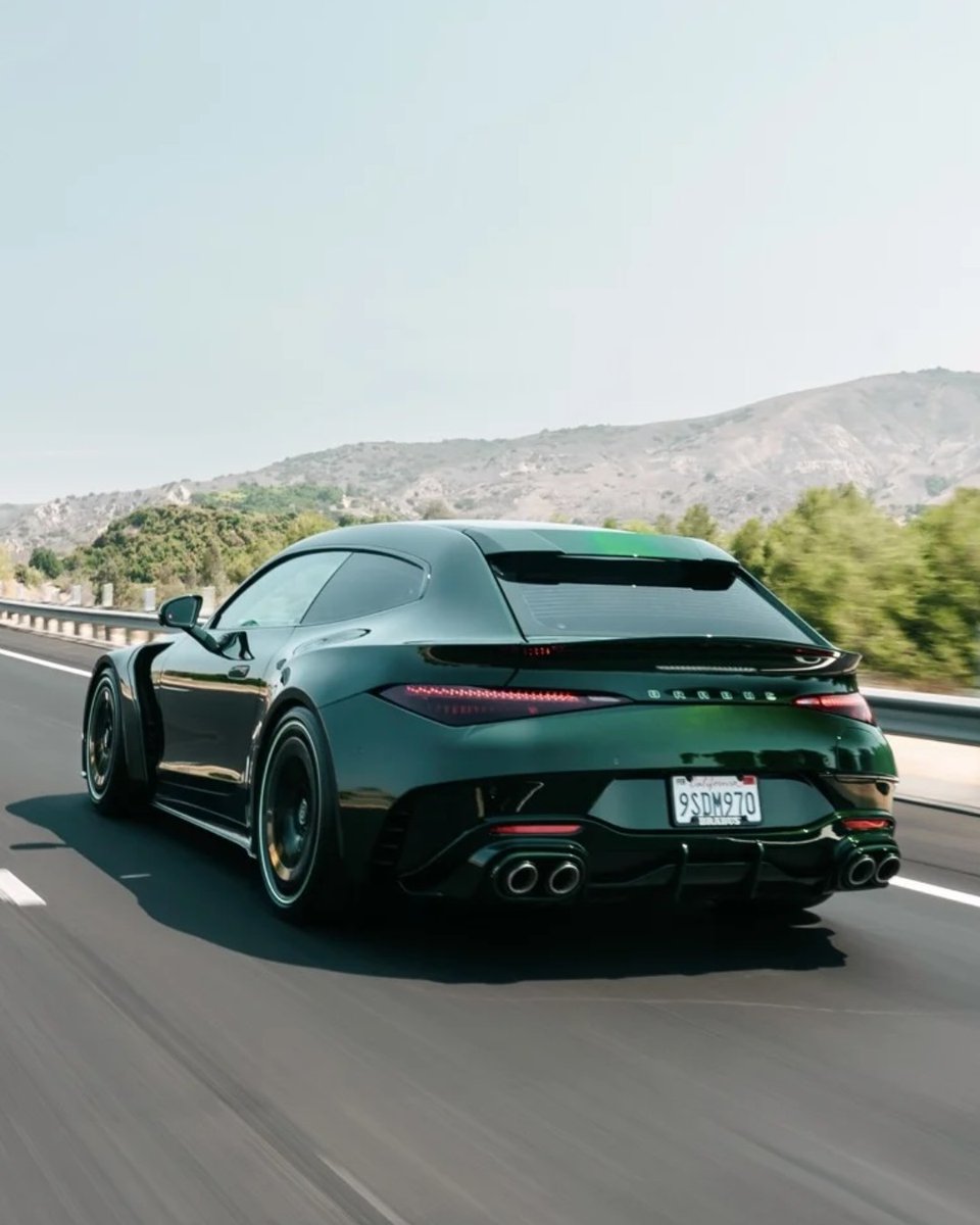 duPontREGISTRY's tweet photo. 2026 BRABUS ROCKET GTS “Mean Green” | Asking Price: $1,387,081

The 2026 Mercedes-Benz AMG SL 63 BRABUS ROCKET GTS “Mean Green” redefines what a modern Grand Tourer can be. Transformed through a full ROCKET GTS coachbuilding conversion, its shooting-brake bodywork is sculpted from tinted carbon fiber in Mean Green, blending artistry with aggressive intent.

Power comes from the BRABUS Rocket 1000 powertrain, producing 986 bhp and 1,342 ft-lbs, supported by the PowerXtra B40E-1000 upgrade and a valve-controlled BRABUS exhaust. Forged Monoblock P Platinum Edition wheels with carbon AERODISCS, BRABUS sport suspension, and Mean Green brake detailing complete the performance statement.

Inside, the interior pairs Signature carbon accents, a bespoke steering wheel, anodized Shadow Gray trims, and handcrafted details throughout, right down to the luggage set and key cover. A Gran Turismo Shooting Brake built for those who demand absolute presence, performance, and craftsmanship.

Learn more: https://t.co/fT21lC8f8J