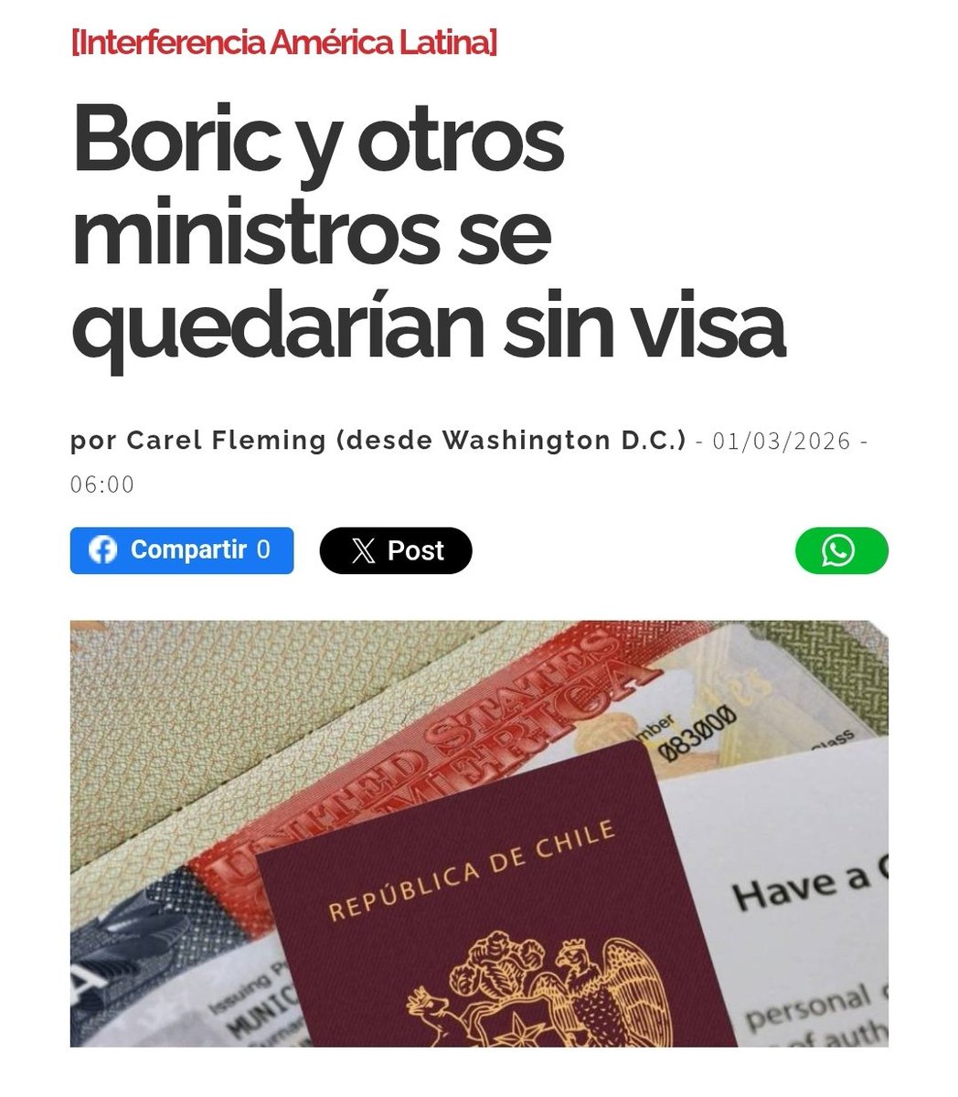 Le van a quitar la VISA a Gabriel Boric 😂

Loco, esto es cine