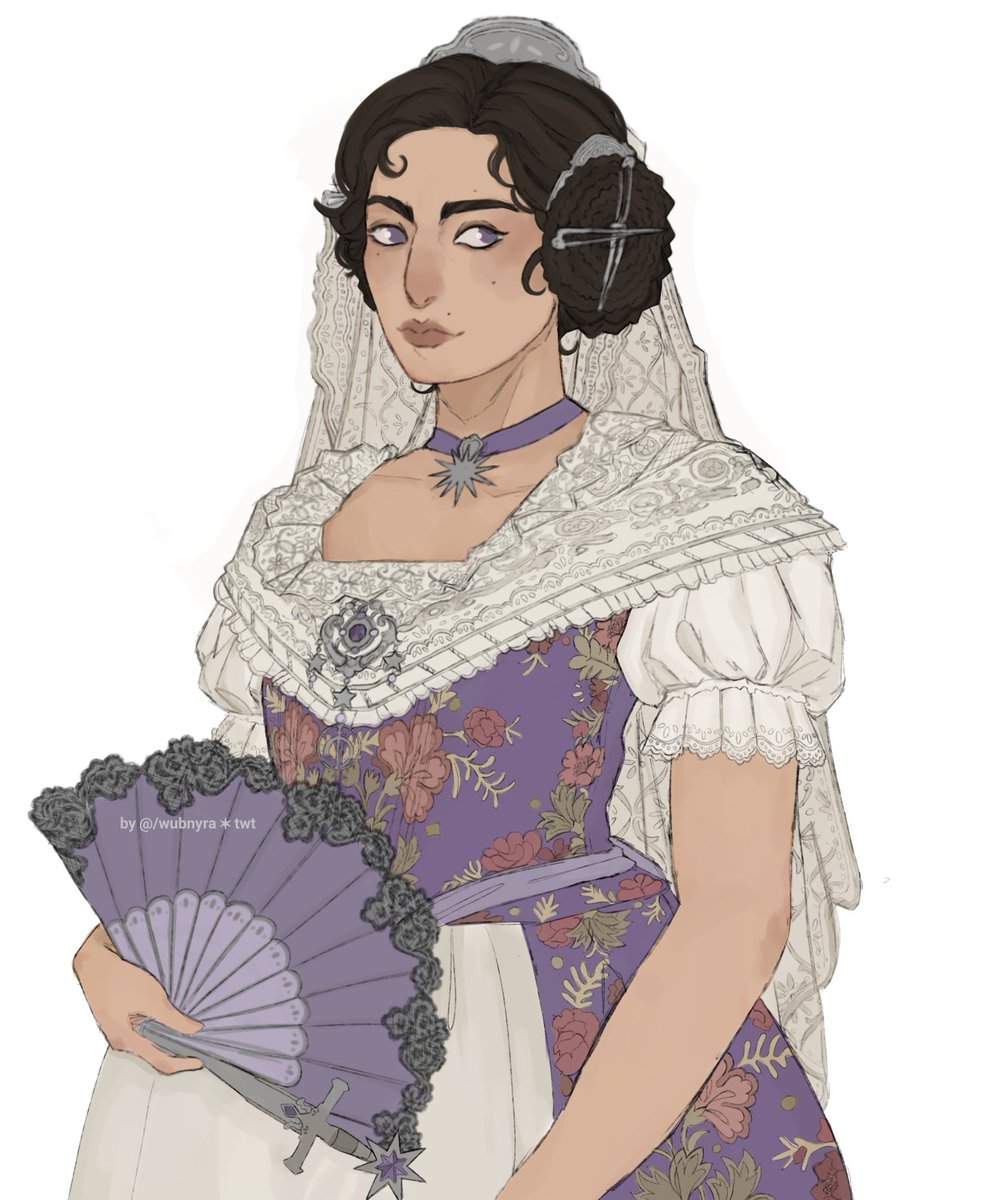 reuploaded!! 
Ashara dayne with her fallera attire. Today, March 1st, the month of Fallas begins in Valencia, I have more Fallas art that I will be posting soon :p #ASOIAF #asharadayne #fallas2026